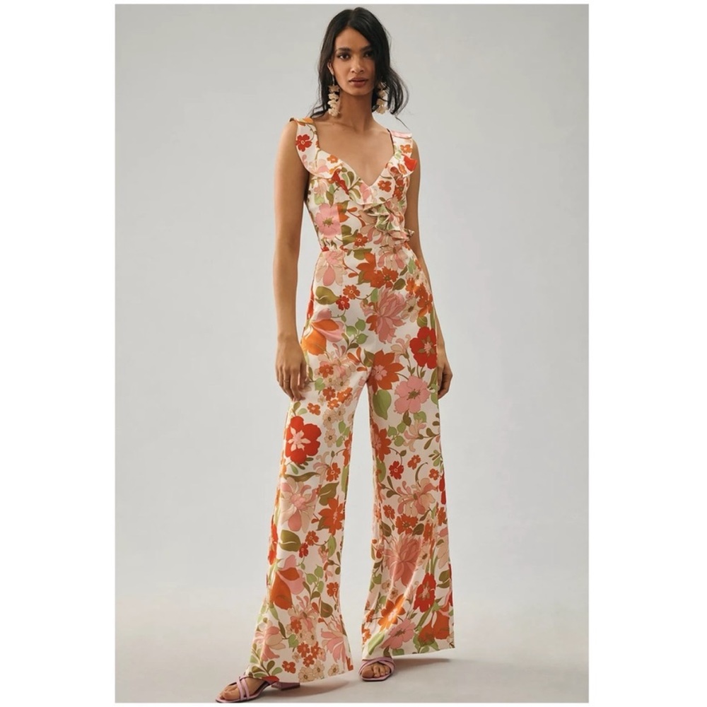 Heliconia Elliot Colorful floral jumpsuit Anthropologie outfit free people